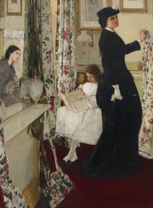 Harmony in Green and Rose; The Music Room by James Abbott McNeill Whistler Oil Painting
