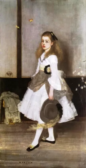 Harmony in Grey and Green: Miss Cicely Alexander by James Abbott McNeill Whistler - Oil Painting Reproduction
