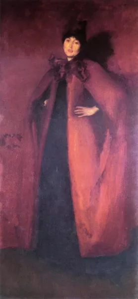 Harmony in Red: Lamplight painting by James Abbott McNeill Whistler