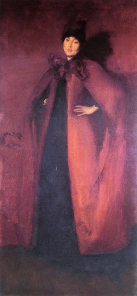 Harmony in Red: Lamplight by James Abbott McNeill Whistler - Hand-Painted Oil Painting Reproduction