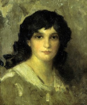 Head of a Young Woman by James Abbott McNeill Whistler Oil Painting