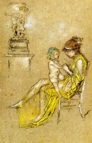 Mother and Child by James Abbott McNeill Whistler Oil Painting