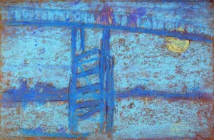 Nocturne: Battersea Bridge by James Abbott McNeill Whistler - Oil Painting Reproduction
