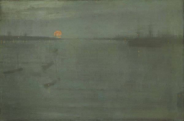 Nocturne- Blue and Gold-Southampton Water by James Abbott McNeill Whistler - Hand-Painted Oil Painting Reproduction