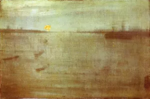 Nocturne: Blue and Gold - Southampton Water by James Abbott McNeill Whistler Oil Painting