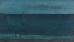 Nocturne; Blue and Silver-Bognor by James Abbott McNeill Whistler Oil Painting