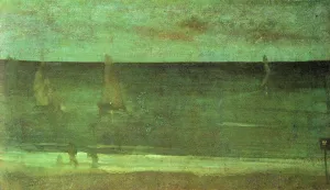 Nocturne: Blue and Silver - Bognor by James Abbott McNeill Whistler Oil Painting