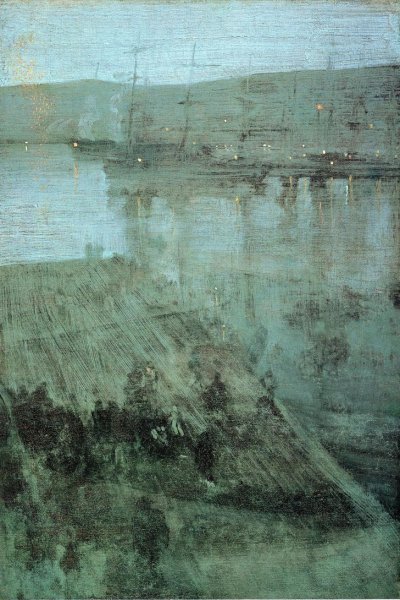 Nocturne in Blue and Gold: Valparaiso Bay by James Abbott McNeill Whistler - Hand-Painted Oil Painting Reproduction