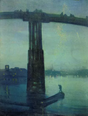 Nocturne in Blue and Green by James Abbott McNeill Whistler - Oil Painting Reproduction