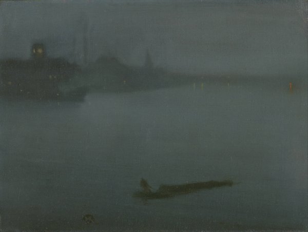Nocturne in Blue and Silver by James Abbott McNeill Whistler - Hand-Painted Oil Painting Reproduction