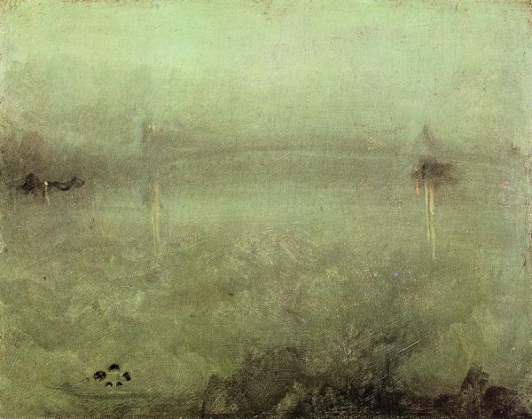 Nocturne: Silver and Opal by James Abbott McNeill Whistler - Hand-Painted Oil Painting Reproduction