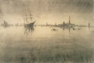 Nocturne by James Abbott McNeill Whistler Oil Painting