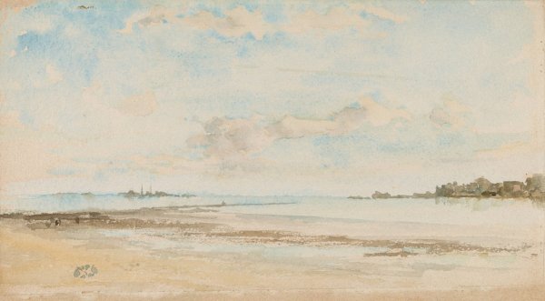 Note in Blue and Opal-Jersey  by James Abbott McNeill Whistler - Hand-Painted Oil Painting Reproduction