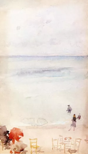 Note in Opal - The Sands, Dieppe by James Abbott McNeill Whistler - Oil Painting Reproduction