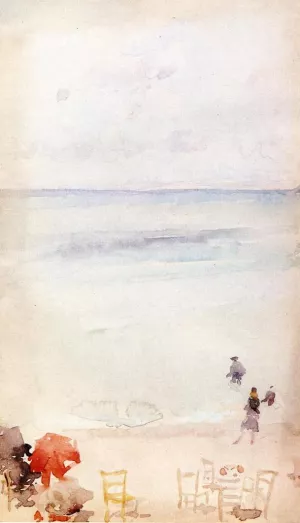 Note in Opal - The Sands, Dieppe Oil painting by James Abbott McNeill Whistler