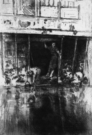 Pierrot Oudezijds Achterburgwal by James Abbott McNeill Whistler Oil Painting