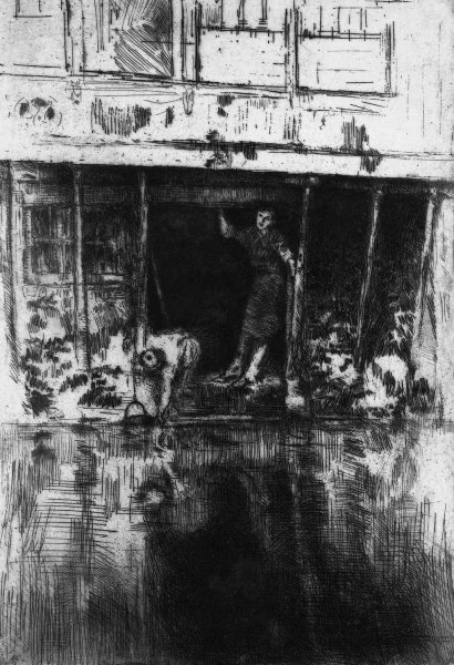 Main Product Photo of Pierrot Oudezijds Achterburgwal Painting by James Abbott McNeill Whistler