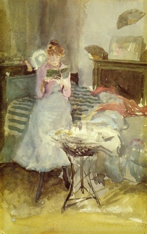Pink Note: The Novelette Oil painting by James Abbott McNeill Whistler