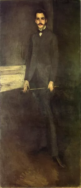 Portrait of George W. Vanderbilt by James Abbott McNeill Whistler - Oil Painting Reproduction