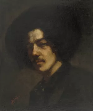 Portrait of Whistler with a Hat by James Abbott McNeill Whistler Oil Painting