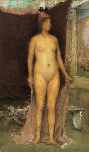 Purple and Gold: Phryne the Superb! - Builder of Temples Oil painting by James Abbott McNeill Whistler