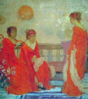 Red and Black Oil painting by James Abbott McNeill Whistler