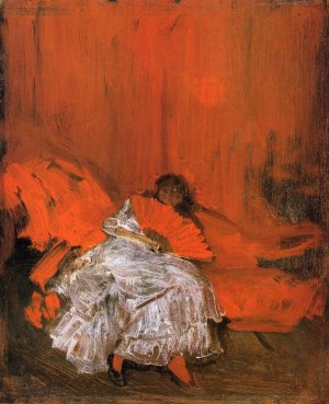 Red and Pink: The Little Mephisto Oil painting by James Abbott McNeill Whistler