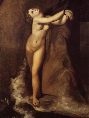 Roger Rescuing Angelique after Ingres Oil painting by James Abbott McNeill Whistler