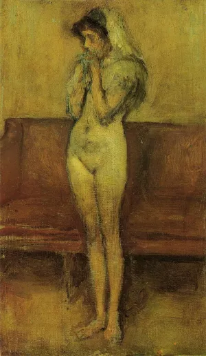 Rose and Brown: La Cigale by James Abbott McNeill Whistler Oil Painting