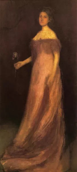 Rose and Green: The Iris - Portrait of Miss Kinsella Oil painting by James Abbott McNeill Whistler