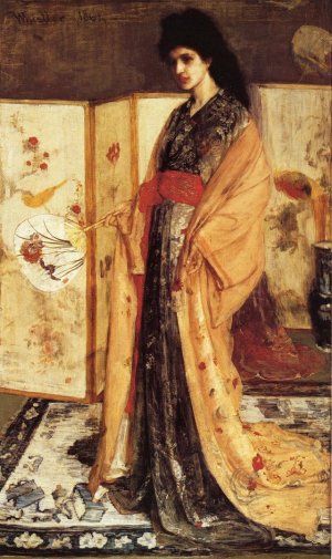 Rose and Silver: The Princess from the Land of Porcelain by James Abbott McNeill Whistler Oil Painting
