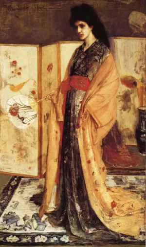 Rose and Silver: The Princess from the Land of Porcelain by James Abbott McNeill Whistler Oil Painting