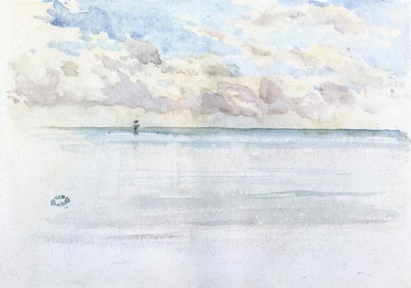 Seascape, Dieppe by James Abbott McNeill Whistler - Hand-Painted Oil Painting Reproduction