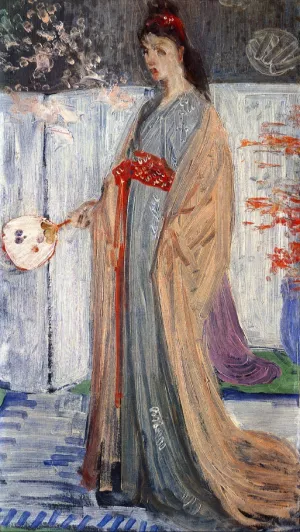 Sketch for Rose and Silver: La Princesse du Pays de la Porcelaine by James Abbott McNeill Whistler Oil Painting