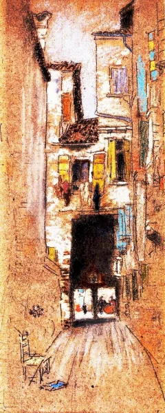 Sotto Portico - San Giacomo by James Abbott McNeill Whistler Oil Painting