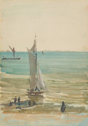 Southend-The Pleasure Yacht by James Abbott McNeill Whistler Oil Painting
