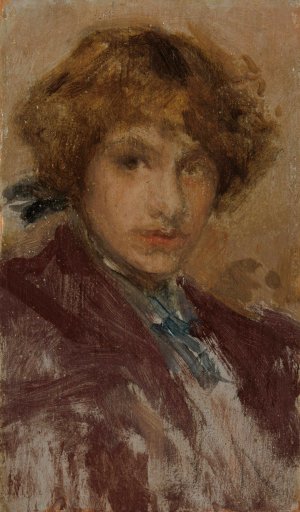 Study of a Girl's Head and Shoulders by James Abbott McNeill Whistler Oil Painting