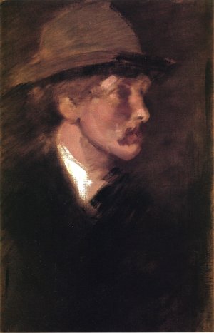 Study of a Head by James Abbott McNeill Whistler Oil Painting