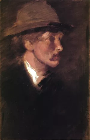 Study of a Head by James Abbott McNeill Whistler Oil Painting