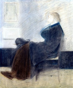Study of Thomas Carlyle by James Abbott McNeill Whistler Oil Painting