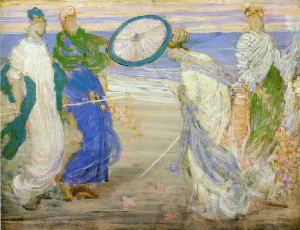 Symphony in Blue and Pink by James Abbott McNeill Whistler Oil Painting