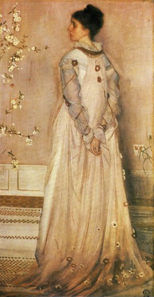 Symphony in Flesh Colour and Pink: Portrait of Mrs. Frances Leyland Oil painting by James Abbott McNeill Whistler