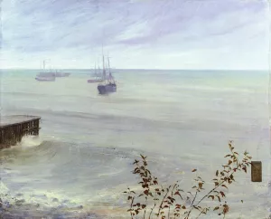 Symphony in Grey and Green: The Ocean by James Abbott McNeill Whistler - Oil Painting Reproduction