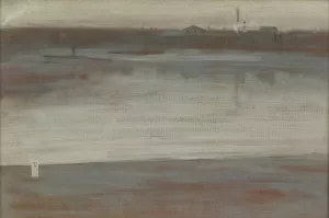 Symphony in Grey; Early Morning, Thames by James Abbott McNeill Whistler Oil Painting