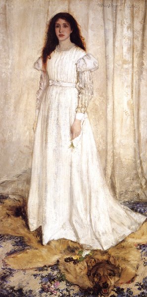 Symphony in White, No.1: The White Girl by James Abbott McNeill Whistler - Hand-Painted Oil Painting Reproduction