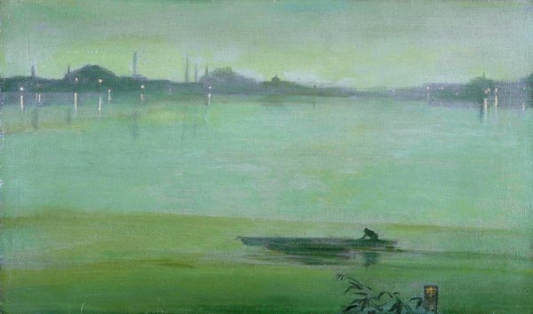 Thames Nocturne  by James Abbott McNeill Whistler - Hand-Painted Oil Painting Reproduction