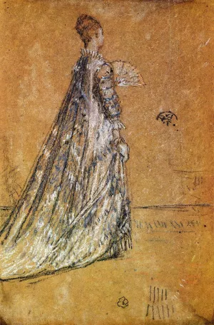 The Blue Dress by James Abbott McNeill Whistler - Oil Painting Reproduction