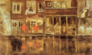 The Canal, Amsterdam by James Abbott McNeill Whistler - Oil Painting Reproduction