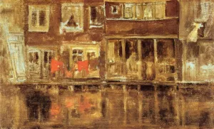 The Canal, Amsterdam Oil painting by James Abbott McNeill Whistler