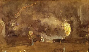 The Fire Wheel by James Abbott McNeill Whistler Oil Painting